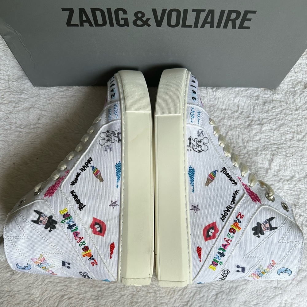 Zadig & Voltare  High Flash Chunky High-Top Sneakers - Picture 3 of 6